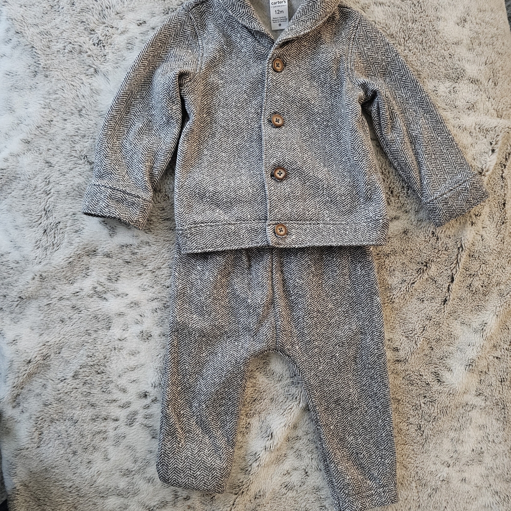 Carter's Classic Gray Kids Pajama Set